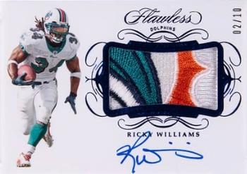 2019 Panini Flawless - Patch Autographs Sapphire #PA-RWS Ricky Williams Front