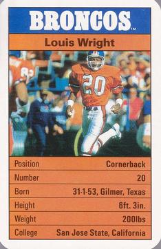 1987 Ace Fact Pack Denver Broncos #NNO Louis Wright Front