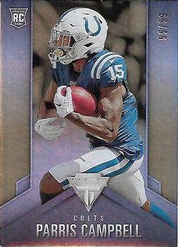 2019 Panini Chronicles - Titanium Rookie Draft Number #TR22 Parris Campbell Front