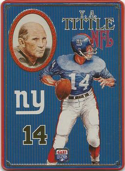 1993 Metallic Images QB Legends #18 Y.A. Tittle Front