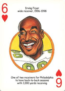 2005 Hero Decks Philadelphia Eagles Football Heroes Playing Cards #6♥ Irving Fryar Front