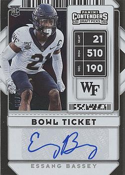 2020 Panini Contenders Draft Picks - Bowl Ticket #272 Essang Bassey Front