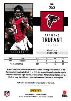 2020 Score - Red #253 Desmond Trufant Back