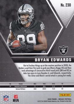 2020 Panini Mosaic #230 Bryan Edwards Back