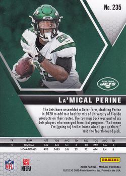 2020 Panini Mosaic #235 La'Mical Perine Back