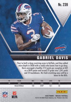 2020 Panini Mosaic #239 Gabriel Davis Back