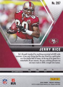 2020 Panini Mosaic #287 Jerry Rice Back