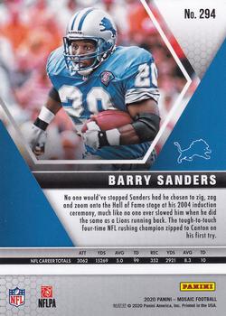 2020 Panini Mosaic #294 Barry Sanders Back