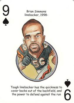 2005 Hero Decks Cincinnati Bengals Football Heroes Playing Cards #9♠ Brian Simmons Front