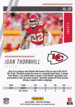 2020 Panini Prestige #59 Juan Thornhill Back