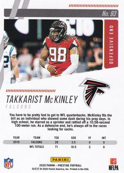 2020 Panini Prestige #93 Takkarist McKinley Back