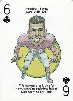 2005 Hero Decks Ohio State Buckeyes Football Heroes Playing Cards #6♣ Aurealius Thomas Front