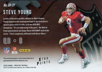 2020 Panini Prestige - Gridiron Heritage Xtra Points Blue #GH-SY Steve Young Back
