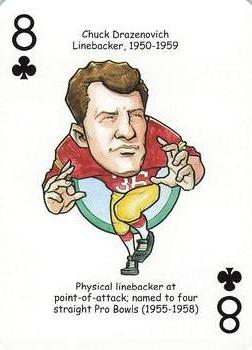 2006 Hero Decks Washington Redskins Football Heroes Playing Cards #8♣ Chuck Drazenovich Front