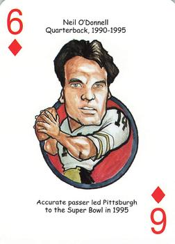 2019 Hero Decks Pittsburgh Steelers Football Heroes Playing Cards #6♦ Neil O'Donnell Front