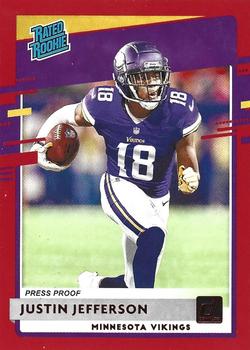 2020 Donruss - Press Proof Red #313 Justin Jefferson Front