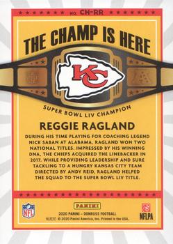 2020 Donruss - The Champ is Here #CH-RR Reggie Ragland Back