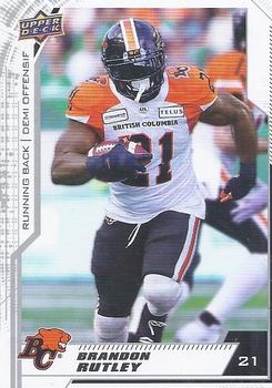 2020 Upper Deck CFL #88 Brandon Rutley Front