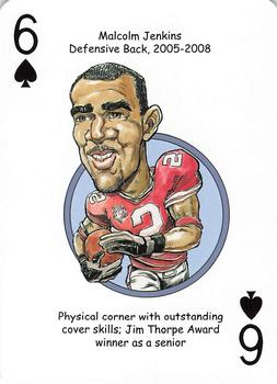 2014 Hero Decks Ohio State Buckeyes Football Heroes Playing Cards #6♠ Malcolm Jenkins Front