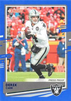 2020 Donruss - Press Proof Blue #197 Derek Carr Front