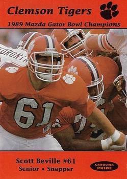 1989 Clemson Tigers #NNO Scott Beville Front