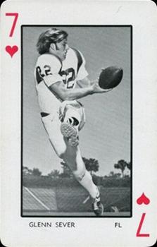 1973 Florida Gators Playing Cards #7♥ Glenn Sever Front