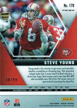 2020 Panini Mosaic - Prizm Purple #179 Steve Young Back