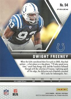 2020 Panini Mosaic - Prizm Reactive Blue #94 Dwight Freeney Back