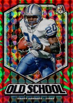 2020 Panini Mosaic - Old School Prizm Reactive Green #OS13 Barry Sanders Front