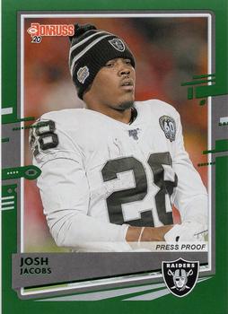 2020 Donruss - Press Proof Green #199 Josh Jacobs Front