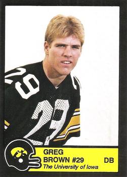 1988 Iowa Hawkeyes #NNO Greg Brown Front