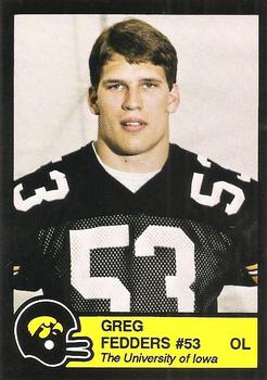 1988 Iowa Hawkeyes #NNO Greg Fedders Front