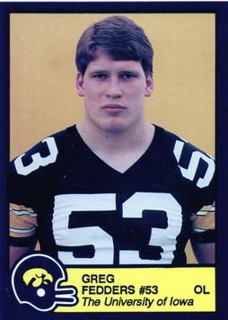 1989 Iowa Hawkeyes #NNO Greg Fedders Front