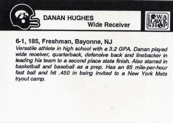 1989 Iowa Hawkeyes #NNO Danan Hughes Back