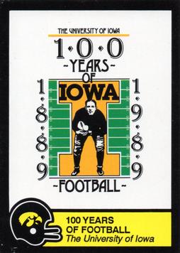 1989 Iowa Hawkeyes #NNO 100 Years of Iowa Front