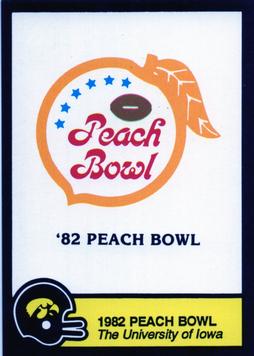 1989 Iowa Hawkeyes #NNO 1982 Peach Bowl Front