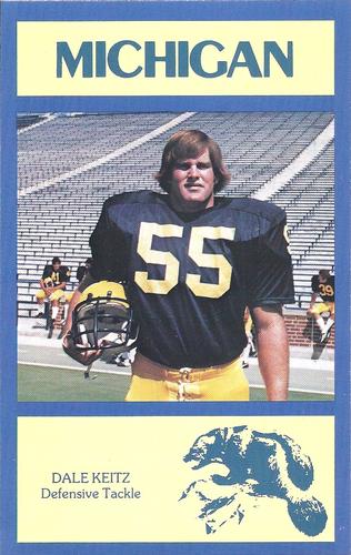 1977 Michigan Wolverines Postcards #NNO Dale Keitz Front