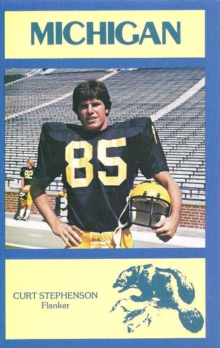 1977 Michigan Wolverines Postcards #NNO Curt Stephenson Front