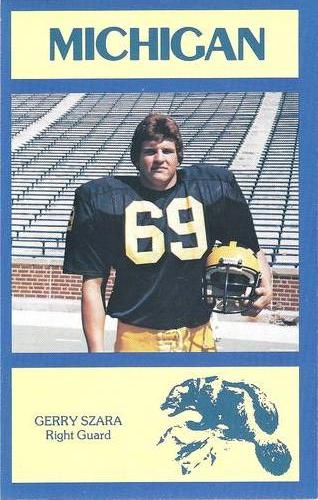 1977 Michigan Wolverines Postcards #NNO Gerry Szara Front