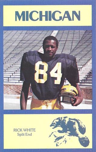 1977 Michigan Wolverines Postcards #NNO Rick White Front