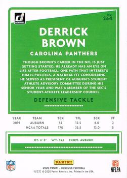 2020 Donruss - Press Proof Yellow #264 Derrick Brown Back