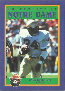 1988 Notre Dame Fighting Irish Smokey #NNO Mark Green Front