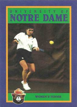 1988 Notre Dame Fighting Irish Smokey #NNO Women's Tennis Front