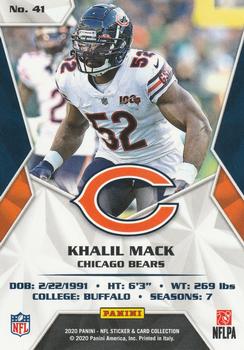 2020 Panini NFL Sticker & Card Collection - Cards Silver #41 Khalil Mack Back