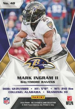2020 Panini NFL Sticker & Card Collection - Cards Silver #48 Mark Ingram II Back