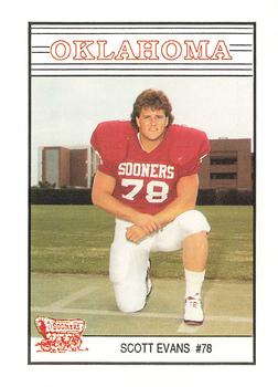 1989 Oklahoma Sooners Police #NNO Scott Evans Front