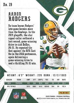 2020 Panini Phoenix - Fire Burst #19 Aaron Rodgers Back