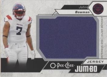 2020 Upper Deck CFL - O-Pee-Chee Jumbo Jersey #OPCJ-JB John Bowman Front