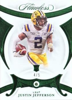 2020 Panini Flawless Collegiate - Emerald #71 Justin Jefferson Front