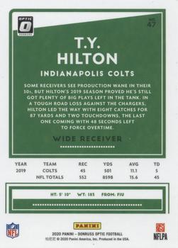 2020 Donruss Optic #47 T.Y. Hilton Back